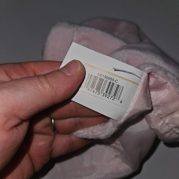 Pink Brown Bunny Rabbit Rattle Lovey Plush Baby Toy Soft Fleece Satin MTY Int'l - Picture 9 of 10